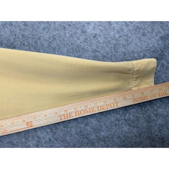 Vintage Tianello Shirt Mens Small Yellow Long Sleeve Tencel Soft 90s Made in USA - Picture 10 of 11